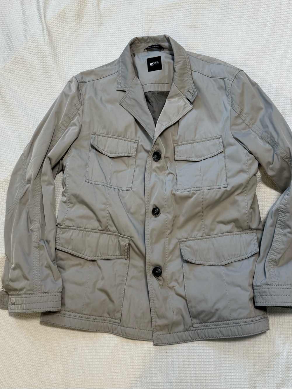 Hugo Boss Light Gray Military Field Jacket